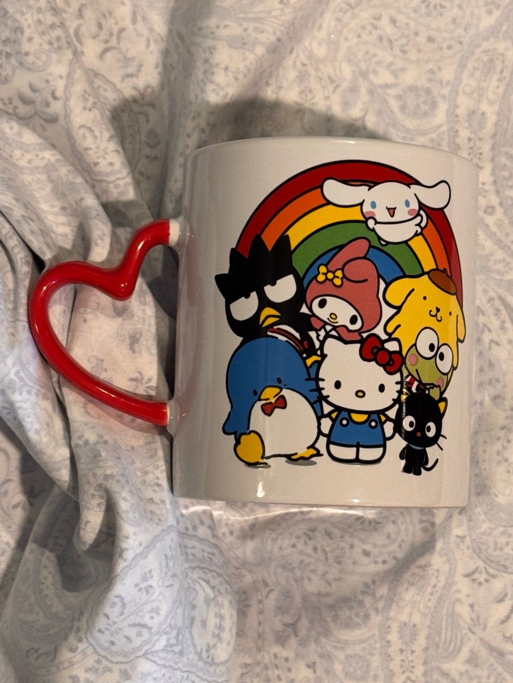 Hello Kitty & Friends Rainbow Heart Handle Coffee/Tea/Cocoa Mug